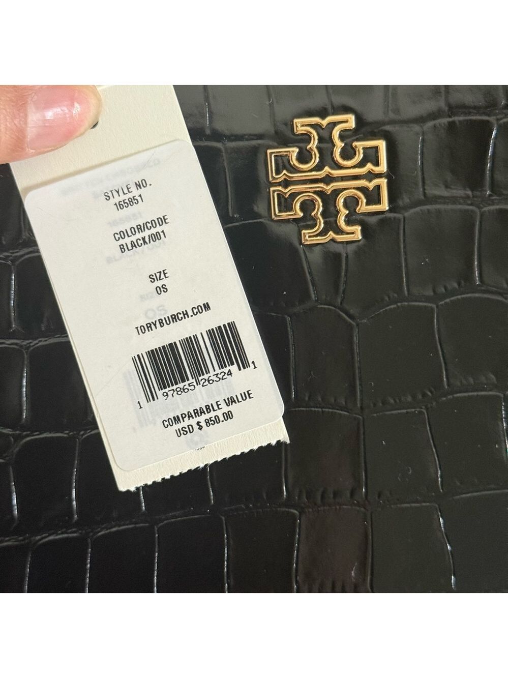 1018$+!! New Tory Burch Britten Black Leather Satchel & Matching Bifold Wallet - Picture 11 of 17